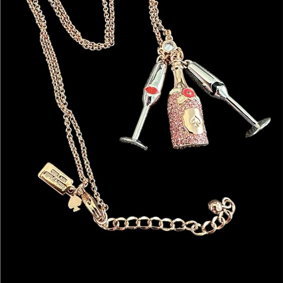 KATE SPADE Make Magic Cluster Champagne Pendent Necklace with Dustbag - Picture 4 of 6